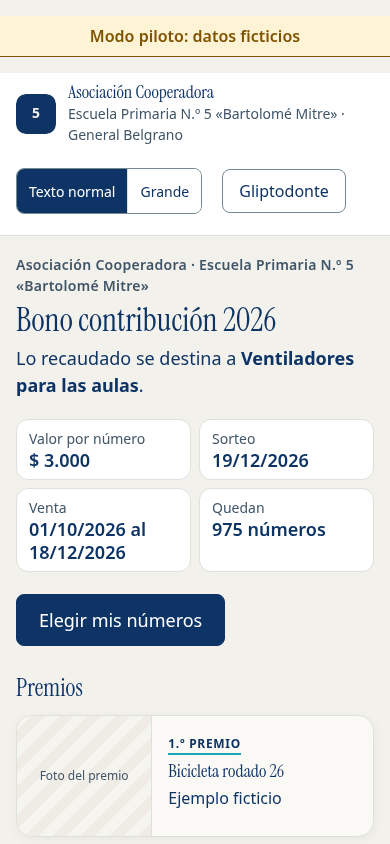 Así se ve el bono público en el celular. Es una imagen, no un formulario.